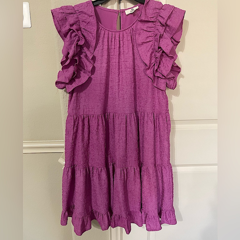 Pink/Purple Babydoll ruffle dress